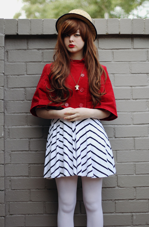strumpfmode:  (via The Pineneedle Collective: Little Red Riding Hood in her Stripey