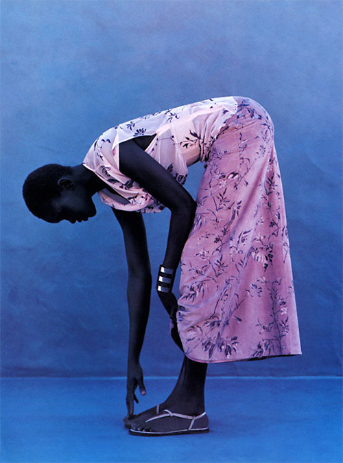 sirensongfashion: Alek Wek by Gilles Bensimon for Elle US March 1999 