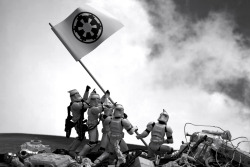 roguesithacademy:  Troopers raising the flag on Iwo Jima by David Eger