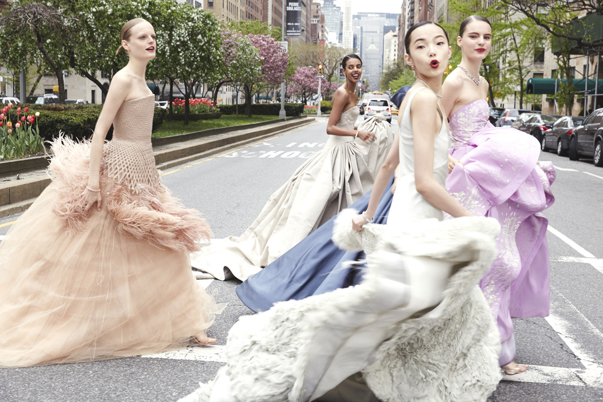 abigaildonaldson:  Xiao Wen Ju (in Jason Wu), Alana Zimmer (in Zac Posen), Grace