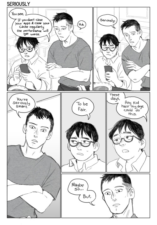 pleaseshutupaboutsatou: Tanaka calls Okuyama smart and he’s a little embarrassed by it Pt. 2Pa