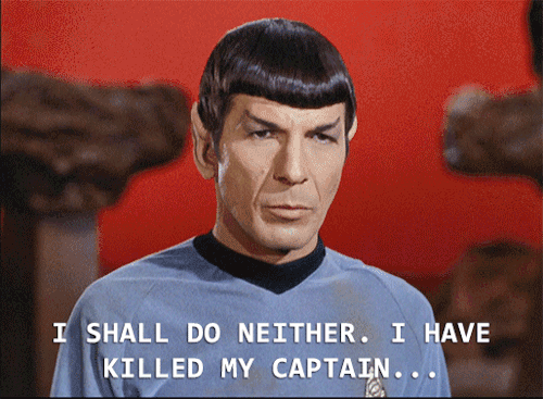 hellodarjeeling:“Live long and prosper.”“I shall do neither.” “No.”