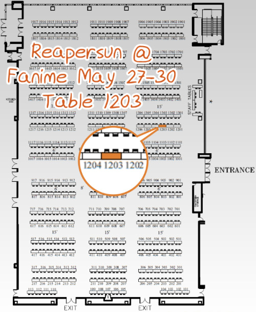 reapersun:Hey, I’m gonna be at FanimeCon in San Jose CA at the end of this  month! The con is 27th thru the 30th at the San Jose Convention Center  downtown, so stop by if you want~  I’ve got a lot of new stuff this year, including @rawfanzine​
