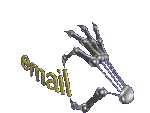 robot hand holding 'email' word art