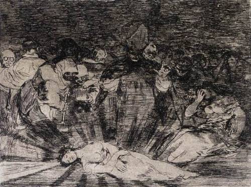 artist-goya:Truth Has Died, Francisco GoyaMedium: etching,paper