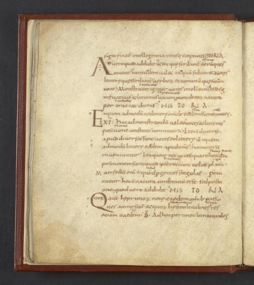 These two folios, 9v and 2r, are both from the same manuscript, LJS 101, Boethius&rsquo;s Latin tran