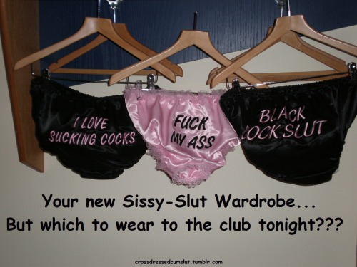 sissy-pussy-galore:  Yes Daddy, get used to those words sissy.