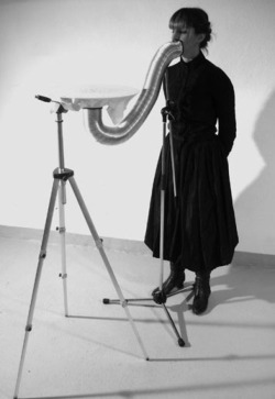 sound-art-text: joseluisbenavides:  Margaret Watts Hughe and her Eidophone, 1885  Margaret Watts-Hughes (b? d 1907) a Welsh woman, experimented with a device she invented in 1885 and named the ‘Eidophone.’ Her invention consisted of a wooden resonating