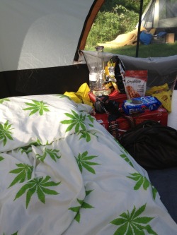 o-holy-weed:ganjaginga:  my tent is so sick  All the necessities :3