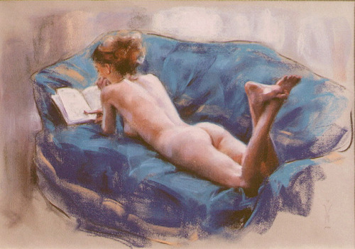 justineportraits:Miles Williams Mathis      Blue Couch