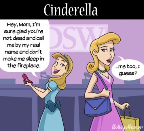 chubbypixeltheskeletonqueen:  cleophatracominatya:  anthonycassetta:  (via If Disney princesses had moms!)   Cute  Last one is the best. 