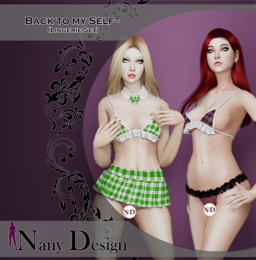  Back to my Self (Lingerie Set)Base Game Compatible*For Females T / A / YA*Outfit Type:01-Necklace (