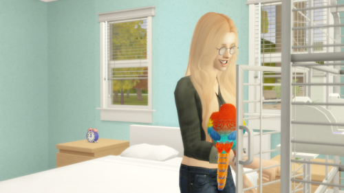 I decorated Madison’s room, and I really love the brighter colors! (Shout out to CC creators, specif