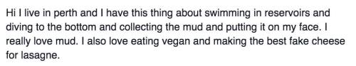 gotitforcheap:  progress report: my research in the “vegan singles australia” facebook group is going really well  