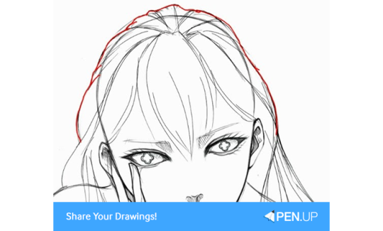 PENUP Blog — [Tip] Draw hair Using Sketchbook app
