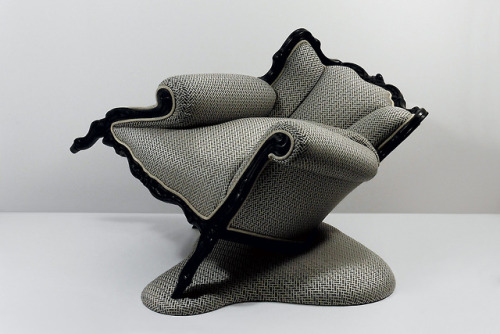 itscolossal:Secondhand Armchairs and Love Seats Reconstructed Into Dripping Multi-Media Sculptures b