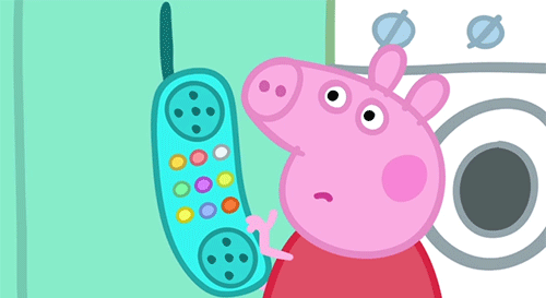 becoming-untouchable:  lexicalnuncance:  Ok, so I was watching Peppa Pig and well……this is one of tHE BEST MOMENTS EVER. I CAN’T STOP LAUGHING  SHE JUSST HANGS UP ON HER  I saw this the other day and laughed for good 10 minutes. Just…Peppa’s