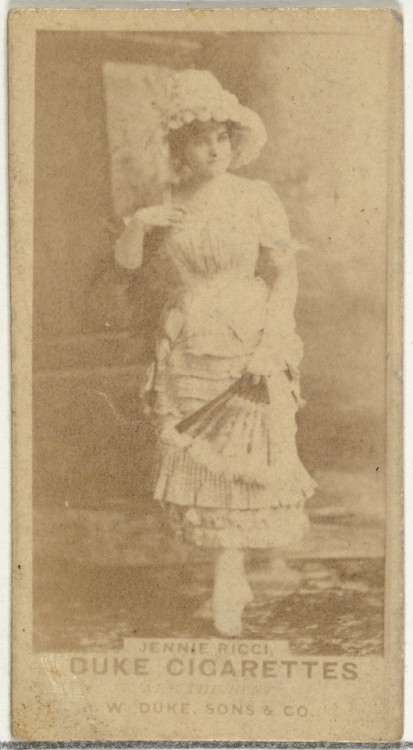 met-drawings-prints: Jennie Ricci, from the Actors and Actresses series (N145-7) issued by Duke Sons