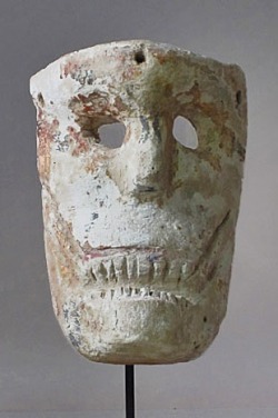 Old Mexican Skull Mask From Guerrero, Mexico