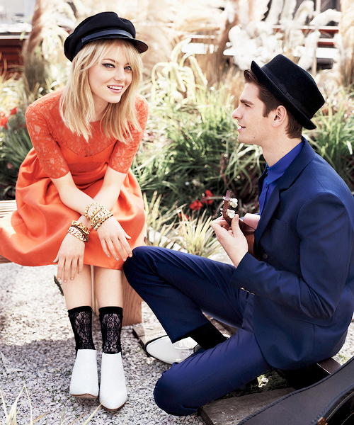 XXX emstonesdaily:  Emma Stone and Andrew Garfield photo