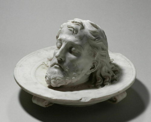 maertyrer:  Unknown Artist (formerly attributed to Michelangelo)The Head of St. John the Baptist on a platterMarble, 1550-1600