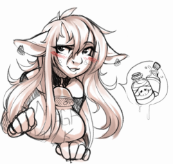 Hensa:  Doodled The Cow Girl From Kanels Recent Auctioncongrats, Whomever Won Her.wow