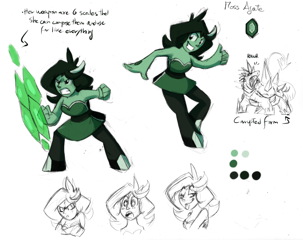 Joined the bandwagon and finally made my own Gemsona :)Moss Agate welcomes you all