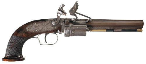 Rare Collier flintlock revolver, circa 1820.Estimated Value: $30,000 - $45,000