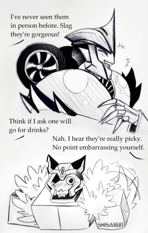Predacon!Breakdown Goes To A Peace Summit And Meets A Pretty Velocitronian. Despite His Gruff Nature,
