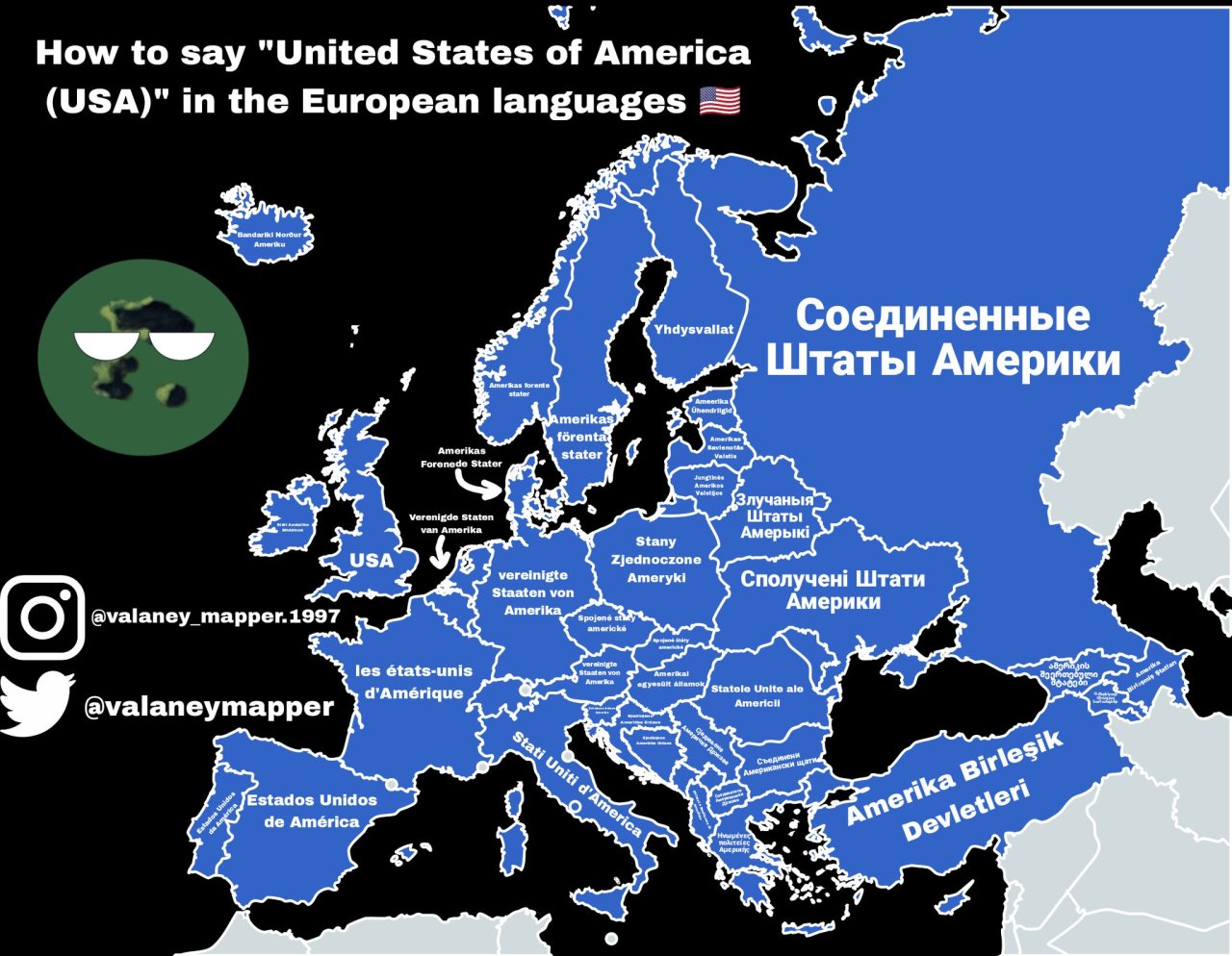 How To Say USA In The European Languages By Maps On The Web wedding-info-wedding-prep-wedding-save-the-dates-wedding-details