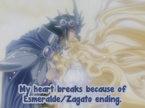 My heart breaks because of Esmeralde/Zagato ending.
