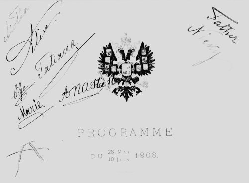 delicate-flowers-of-the-past: Signatures of the last Imperial family of Russia c.1908 