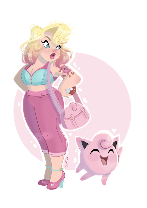 ashleighbeevers: Boop!  Jigglypuff Pinup trainer is done &lt;3