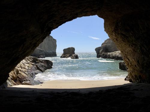 oneshotolive:  Looking out the sea cave at