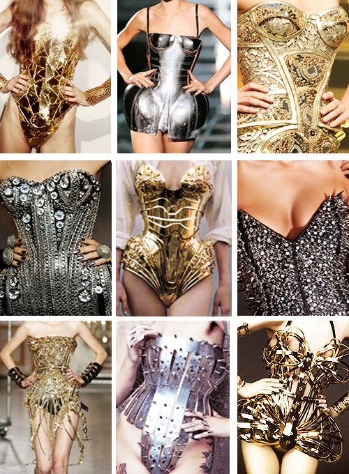 aryastarkles:  Corsets- Silver &amp; Gold 