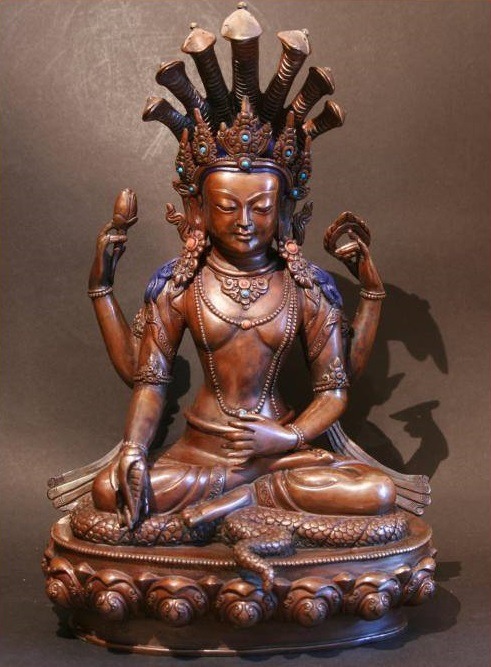 Seated Vishnu, southern indian and nepali style