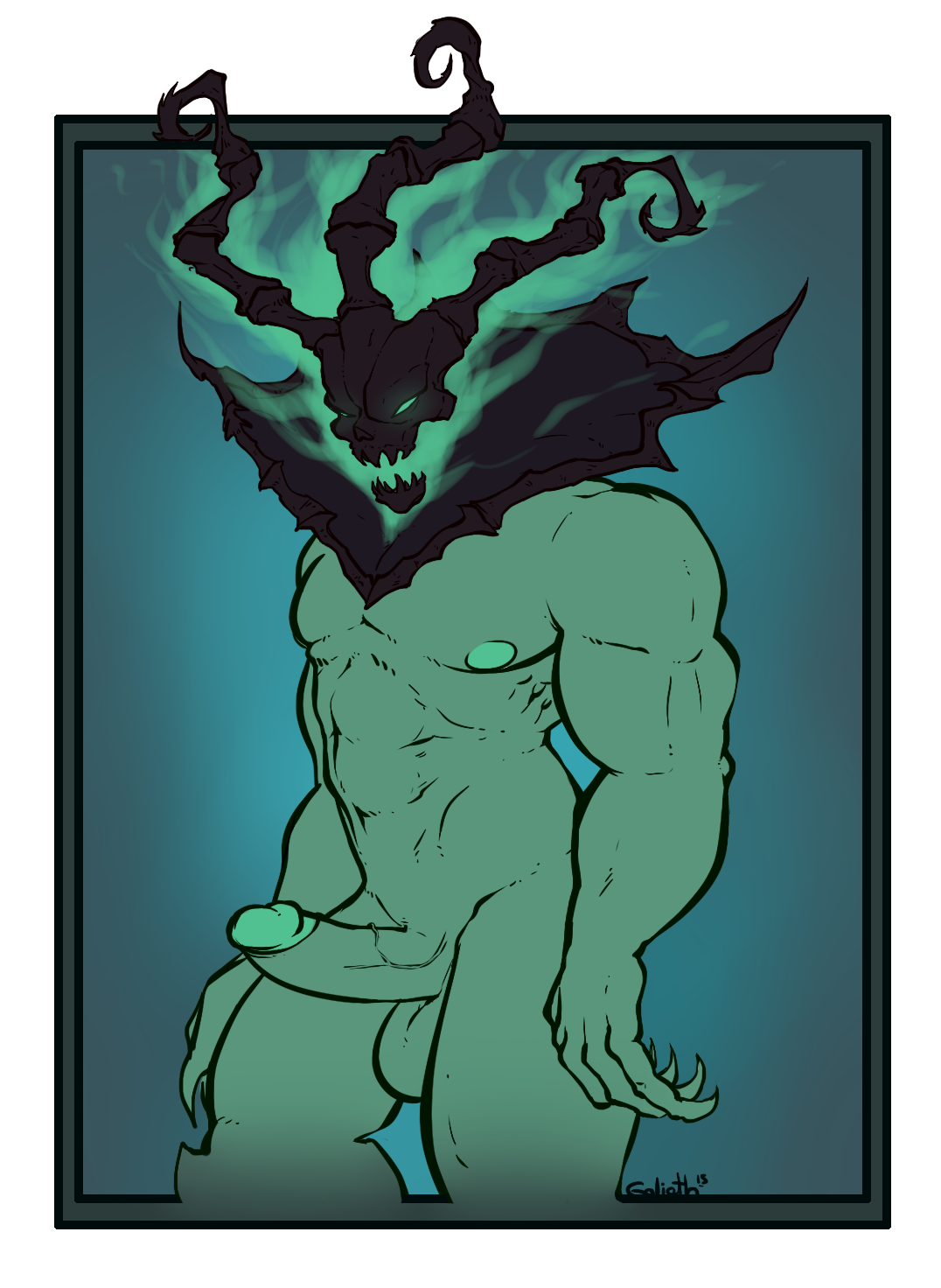 weranoutofdicks:A commission for patchhes Well, Halloween’s right around the corner&hellip;