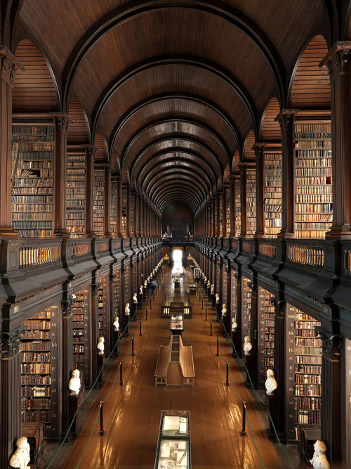 blondebrainpower:Trinity College Library - Dublin, Ireland