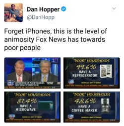 cosmic-noir:  seijhoe: soleil-moon-bye:  factualfeminist:  liberalsarecool: Conservatives are black-hearted, shitty people. #FOX Are they not aware that 1- refrigerators are almost always supplied by a landlord, even in the lowest income houses, 2- You