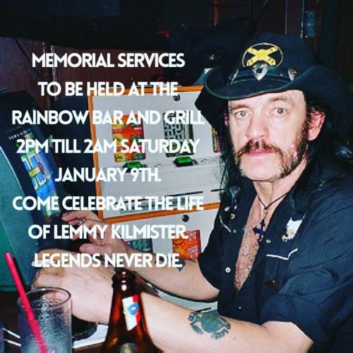 Lemmy was the best of them. If you’re anywhere near the Sunset Strip, pop down the Rainbow for a Jac
