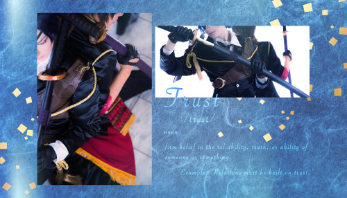 #mtkrmonthDay 2 【 Trust / 信頼 】Shokudaikiri Mitsutada → Mabs @mabscosplay​Ookurikara → Klepto @klepto