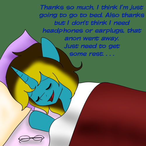 asksweetdisaster:Storm: I guess I’ll put her to bed?Sweet: Zzzzz…  x3 Aww~