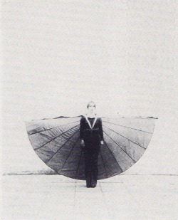 atavus:  Rebecca Horn - White Body Fan, 1972