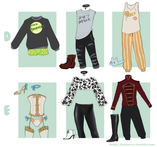 jurinova: Send a character + outfit + accessory! Feel free to use and reblog, but please no repostin