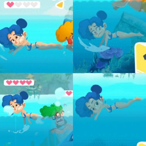 Blue Haired Girl from the minigame Get Bit from POKO APP