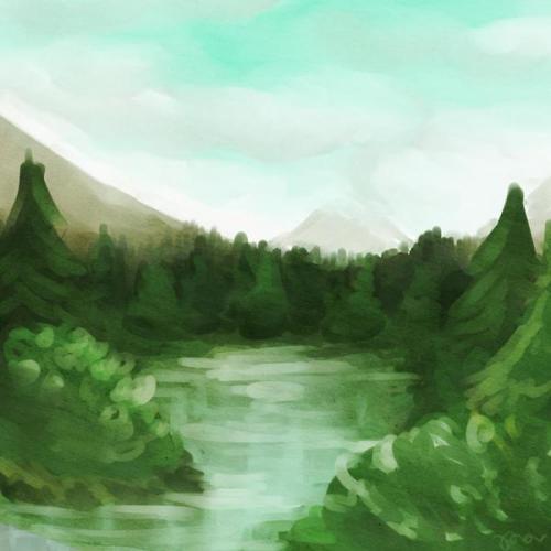 i never uploaded these before because i didnt have internet, but have some landscape paintings i did