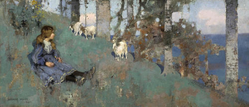 GEORGE HENRYThe Goat HerdOil on Canvas13&quot; x 30&quot;