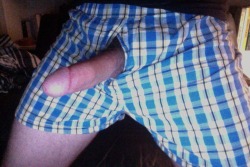 fruckstrated:  It was a boxers kind of day today. In other news, I haven’t jerked it in a few days so I am pre-cumming like mad right now.