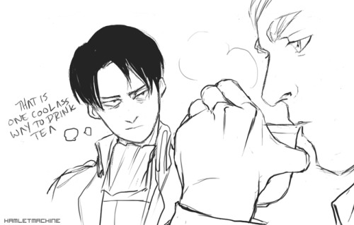 hamletmachine:  Eruri sketches (Maybe the top is a continuation of this one)