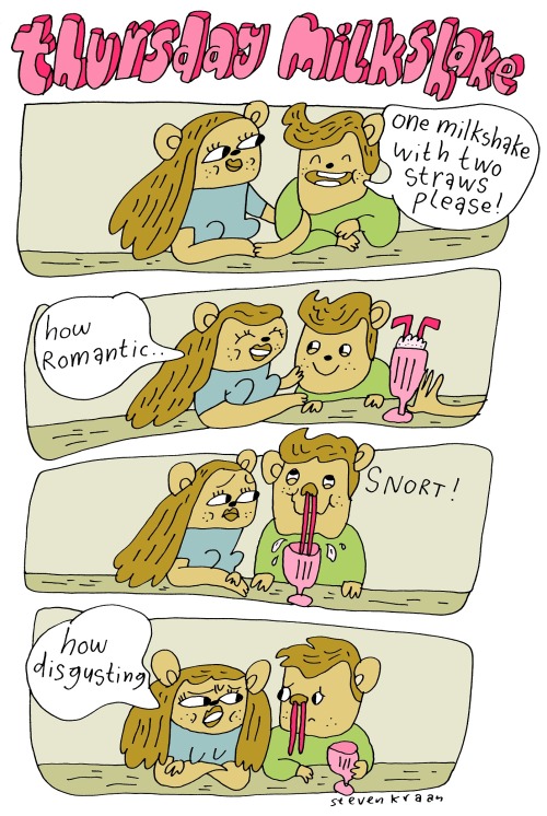 eatsleepdraw:  For more comics, please visit one of my pages ^__^ http://www.facebook.com/drawingdaily or http://stevenkraandrawingdaily.tumblr.com/  Hehehe can imagine you doing this :p